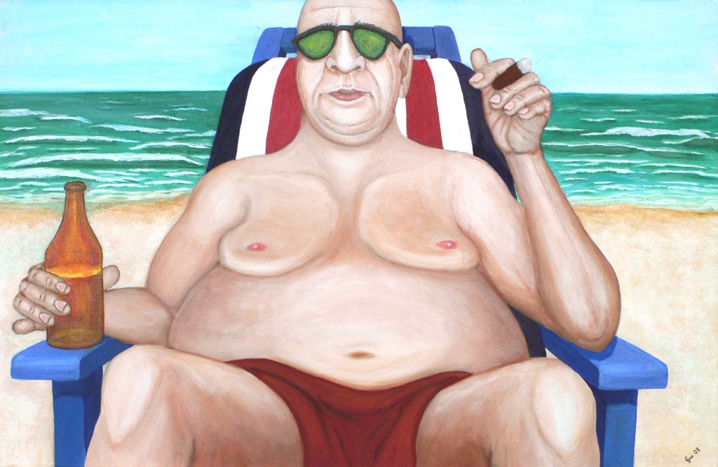 Am Strand, 2009, 100x65cm, Acrylic on canvas - sold -