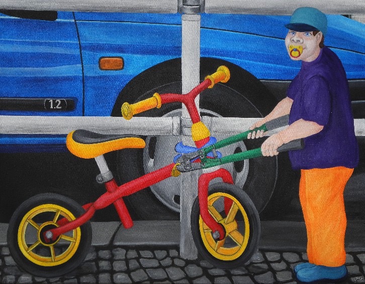 Berlin-Friedrichshain, 2012, 120x100cm, Acrylic on Canvas, - 1500 Euro -