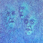 Bermudadreieck, 2000, 90x65cm, Acrylic on Jute, - 750 Euro -