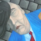 Betrendes Schweigen, 2001, 90x66cm, Acrylic on Canvas, - 1000 Euro -