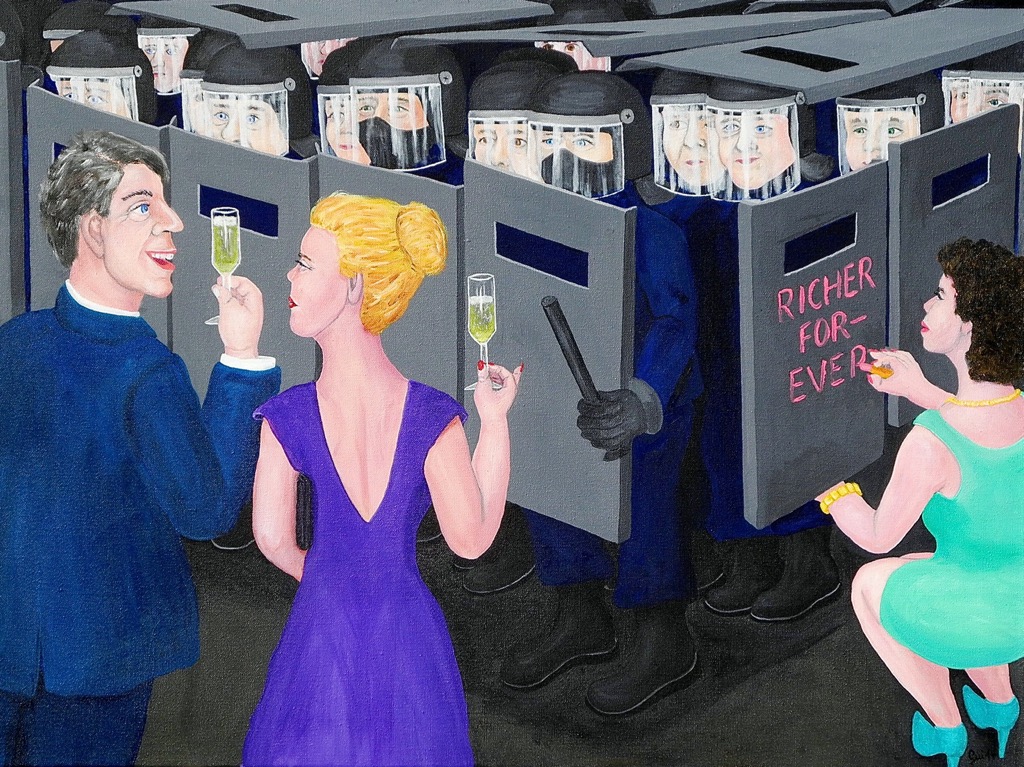 Cheers, 2014, 120x90cm, Acrylic on Canvas, - 1400 Euro -