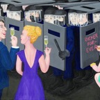 Cheers, 2014, 120x90cm, Acrylic on Canvas, - 1400 Euro -