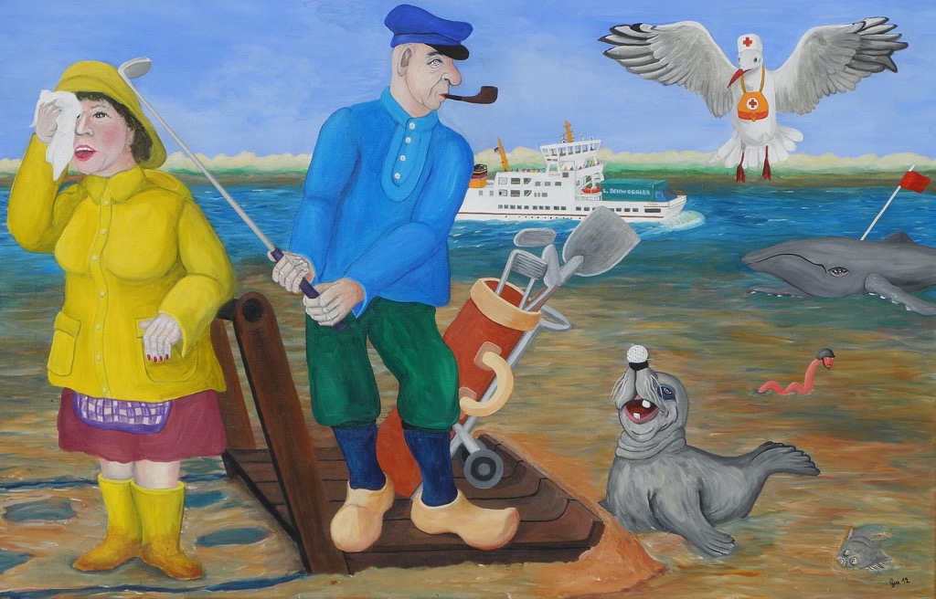 Watt´n Golf, 2012, 140 x 90 cm, Acrylic on Canvas, - 1600 Euro - 