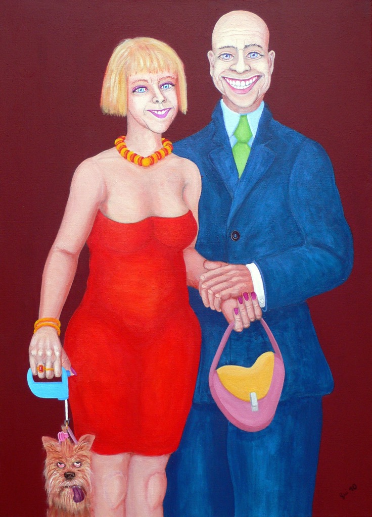 Semiprominent, 2010, 110x80cm, Acrylic, Pigments on canvas, - 1100 Euro -