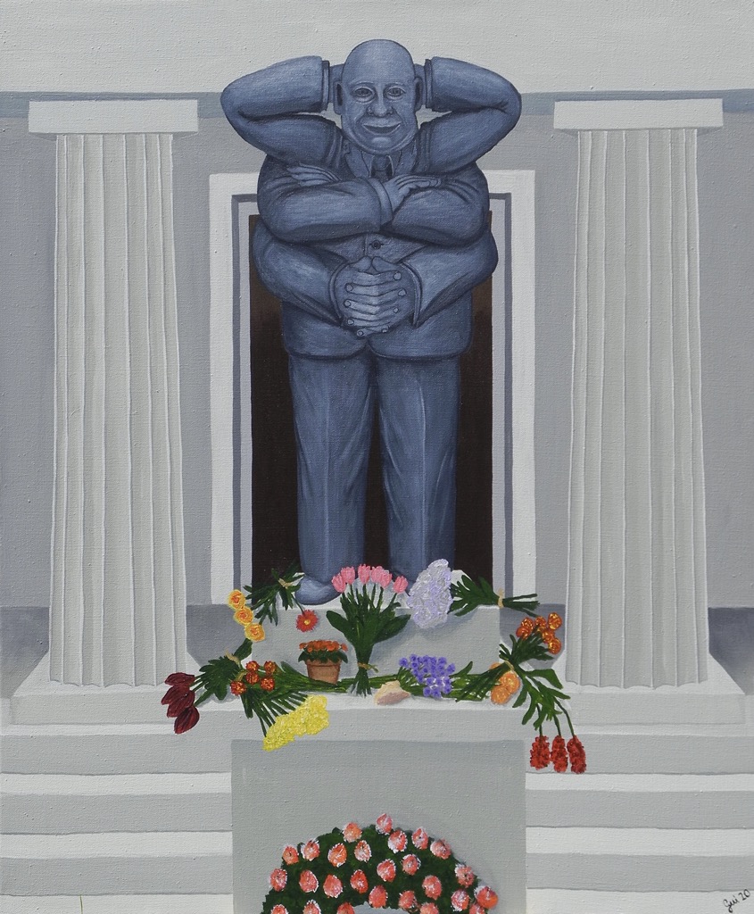 Wartemal, 2020, 120x100 cm , Acrylic on Canvas, - 1600 Euro -