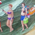 Sommerferien, 2009, 150x110cm, Acrylic, Pigments on Canvas, - sold -