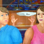 Überfahrt, 2008, 110x80cm, Acrylic on canvas, - 1100 Euro -