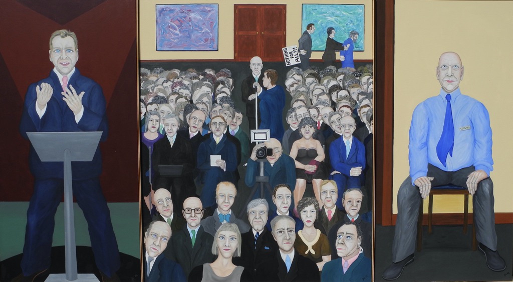 Social Discourse, 2012, 200x360cm. Acrylic on Canvas, - 9300 Euro - 