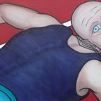 Running, 2009, 140x80cm, Acrylic, Pigments on Canvas, - 1300 Euro -