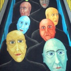 Metró, 1998, 120x97cm, Acrylic on cotton, - 1500 Euro -