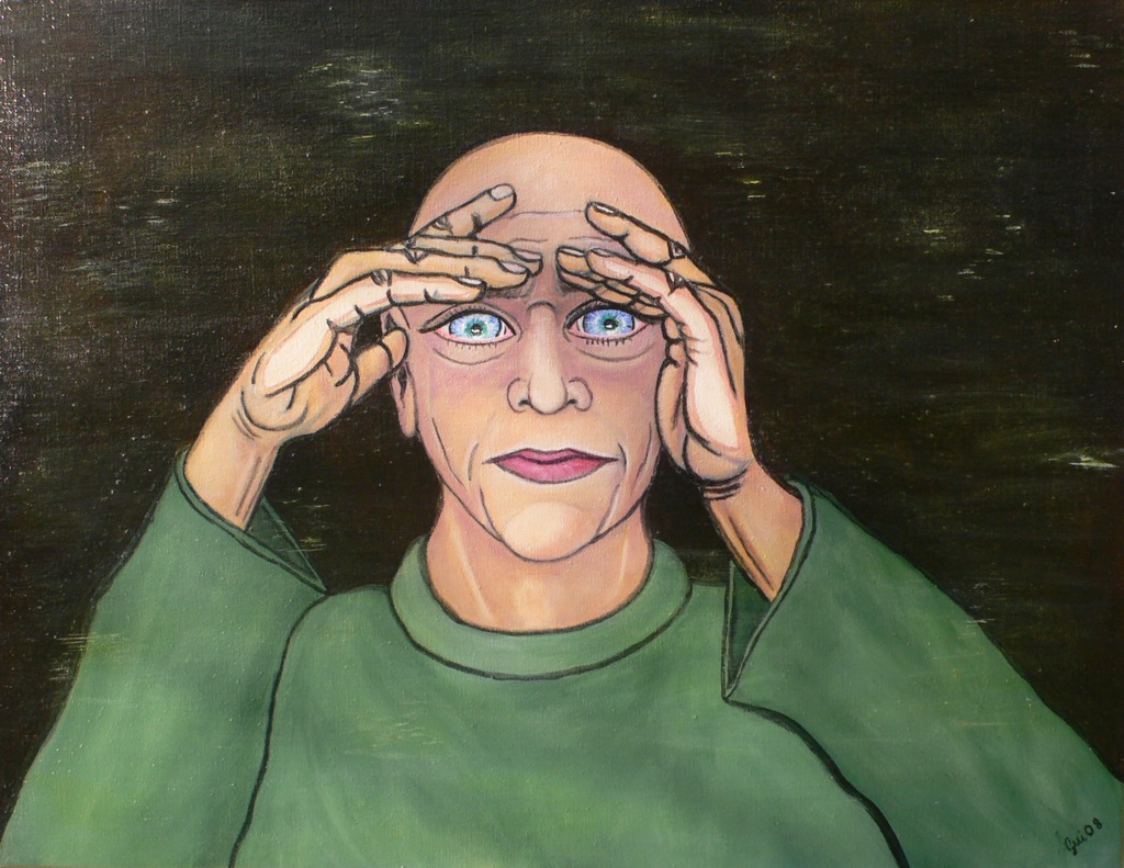 Hingucker, 2008, 90x65 cm, Acrylic on canvas, - sold -