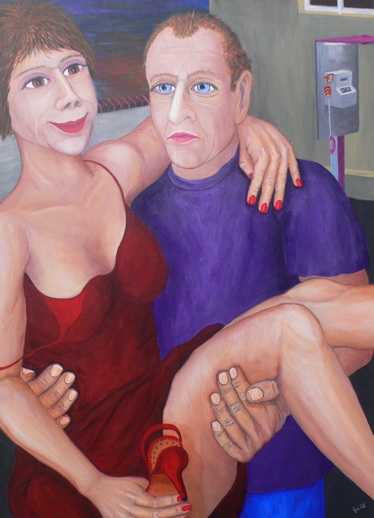 Emancipation in progress, 2008, 150x 110cm, Acrylic on canvas, - 1900 Euro -