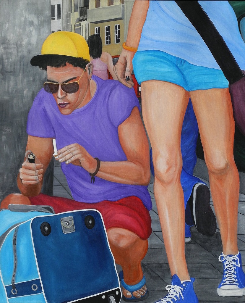 Focus, 2012, 110 x 90 cm, Acrylic on Canvas, - 1200 Euro -