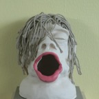 Head 2, 2009, ca. 25x15x15cm, Terracotta and Palm rope, - sold -