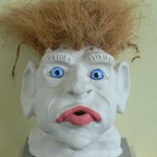 Head, 3 2009, ca. 25x15x15cm, Terracotta and Palm rope, - sold -