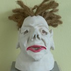 Head 7, 2009, ca. 25x15x15cm, Terracotta and Palm rope, - 150 Euro -