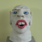 Head 8, 2009, ca. 25x15x15cm, Terracotta and Palm rope, - 150 Euro -