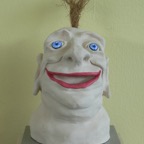 Head 10, 2009, ca. 25x15x15cm, Terracotta and Palm rope, - sold -