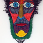 Mask IV, 2008, ca. 75x40cm, Mixed Media, - 800 Euro -