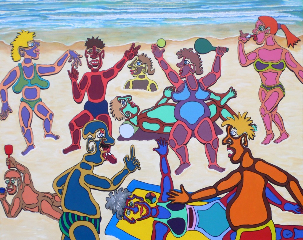 Beach life, 2010, 200x160cm, Acrylic on Canvas, - 3500 Euro - 