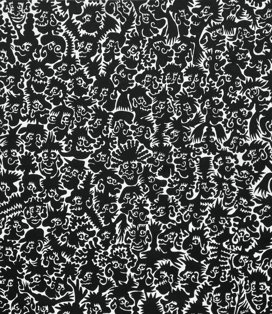 Crowd, 2020, 160x120 cm, Acrylic on Canvas, - 2400 Euro - 