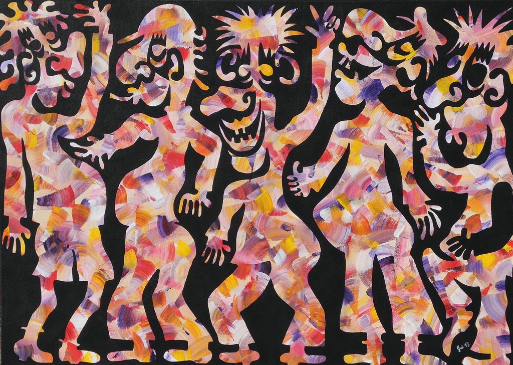 Hello Girls, 2013, 120 x 100 cm, Acrylic on Canvas, - 1500 Euro - 