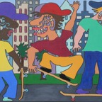 Skater, 2013; 80x60cm, Acrylic on Canvas, - 650 Euro - 
