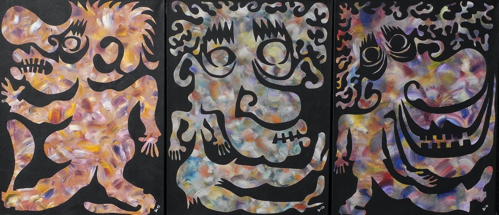 Sitzengelassen, 2013, 270x120cm,  Acrylic, Pigments on Canvas, - 3900 Euro -