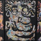 Sitzengelassen, 2013, 270x120cm,  Acrylic, Pigments on Canvas, - 3900 Euro -